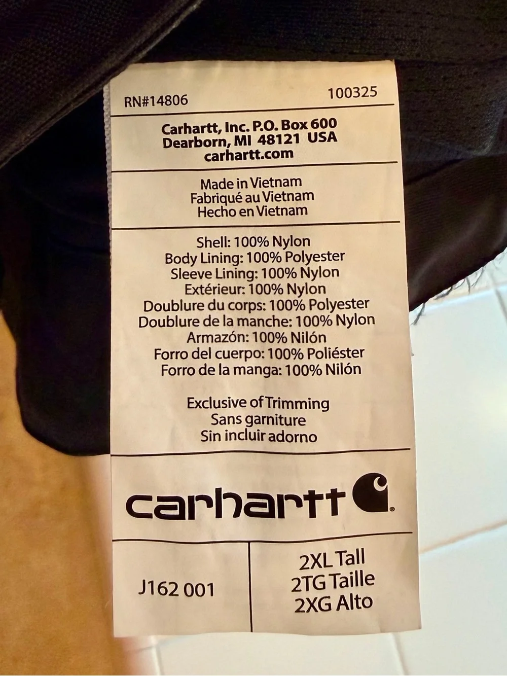 Carhartt water resistant